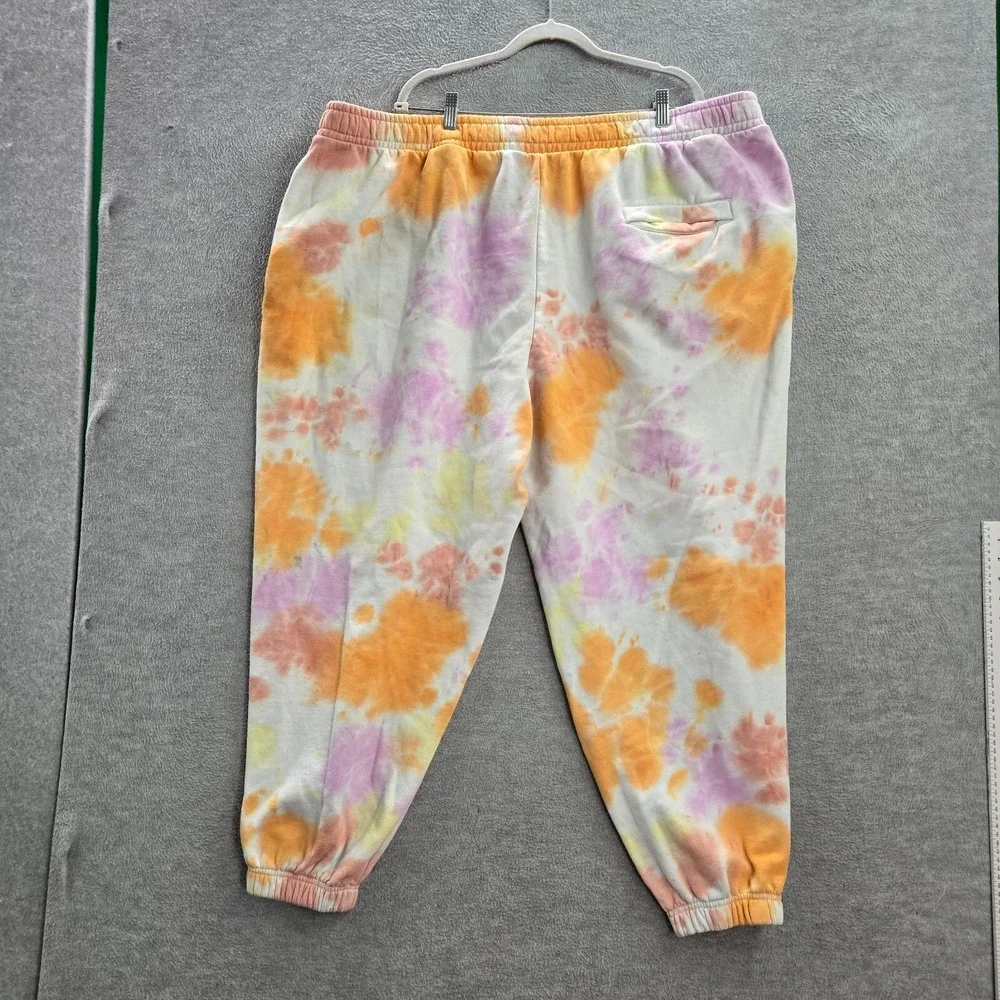 Disneyland Resort Women Activewear‎ Pants 2X Orange Tie Dye Jogger Minnie Mouse